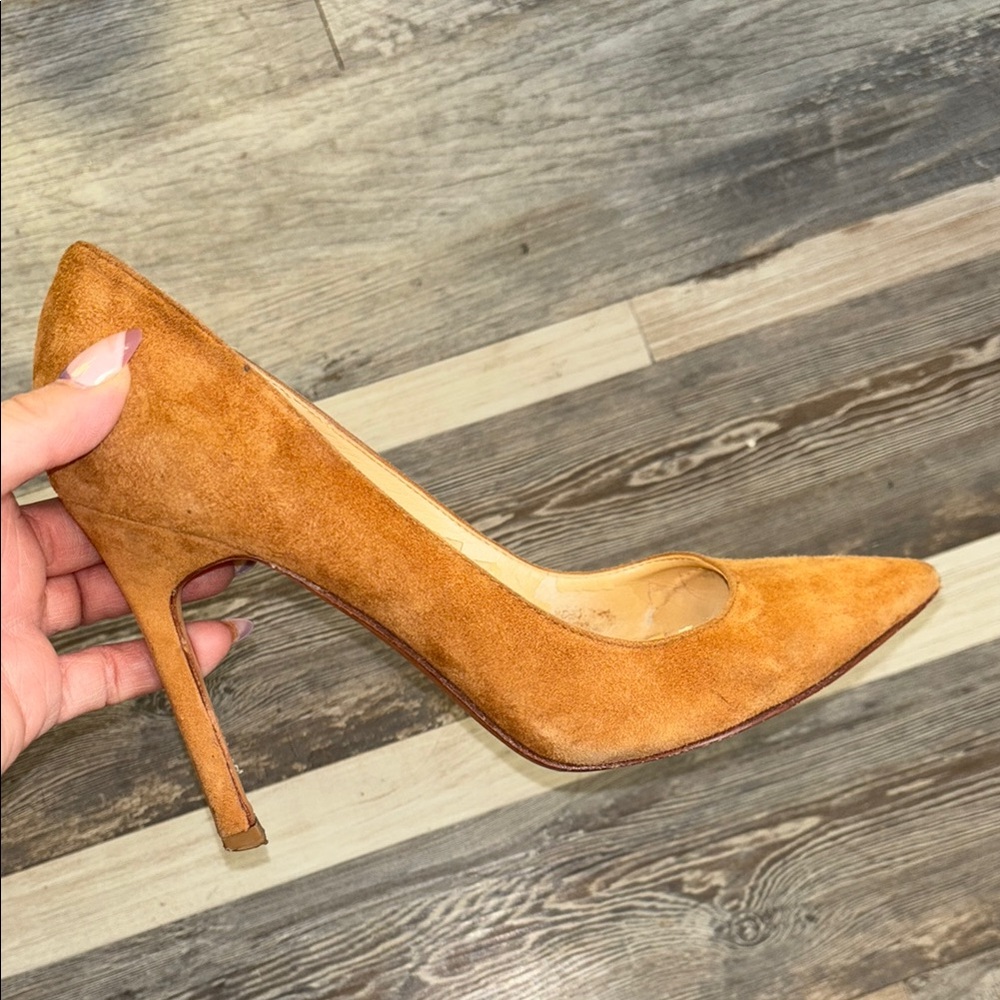 Elegant Tan Suede Stiletto Heels